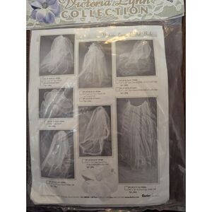 VICTORIA LYNN Bridal Two-Tiered 30” White Corded Veil Vintage NIB